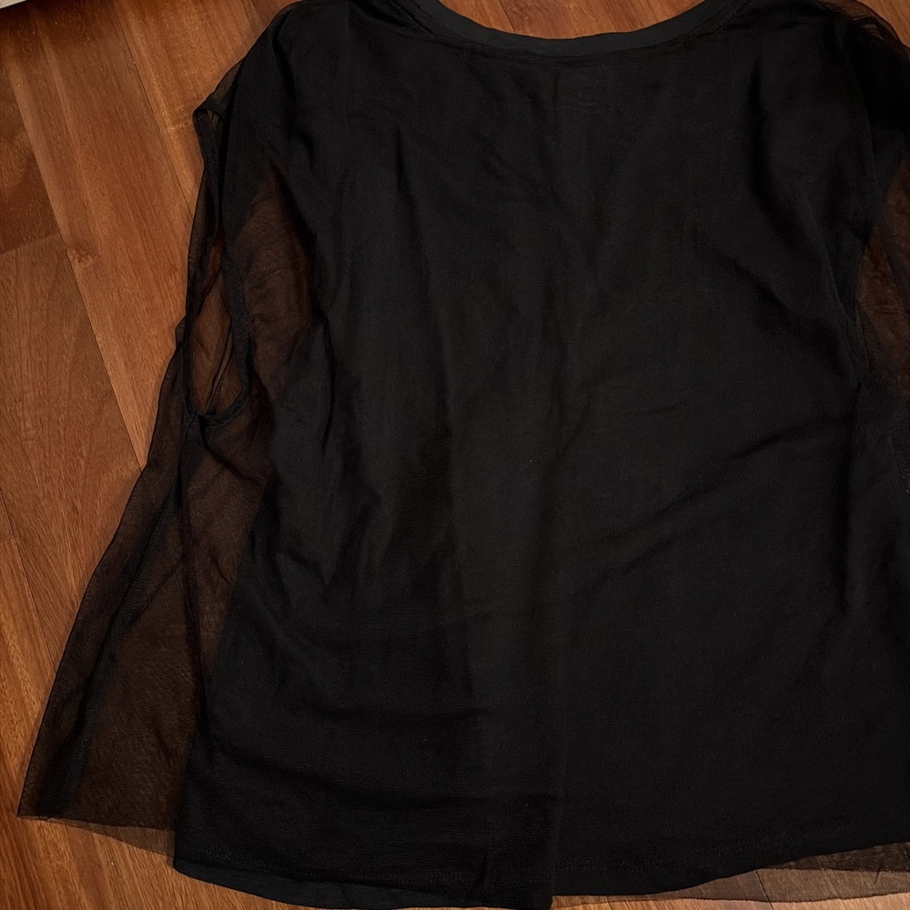 Pilcro Sex Pistols Anthropologie  Top Tee Mesh Overlay Size Small Punk Grunge - Picture 8 of 9